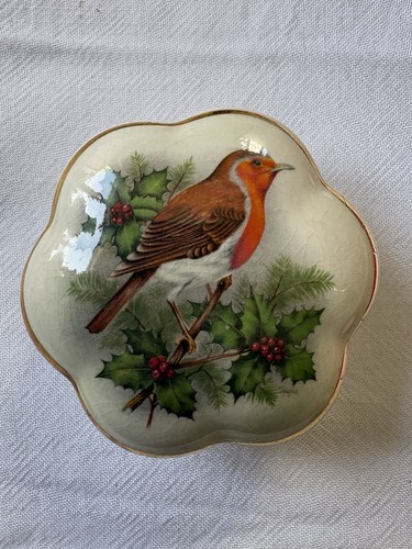 Vintage palissy robin trinket - vintage,