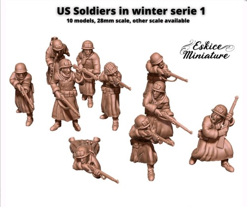 28mm ww2 winter soldiers - ww2, us