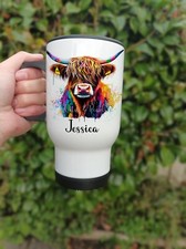 Highland Cow Travel Mug