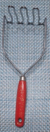 Vintage potato masher red - vintage,