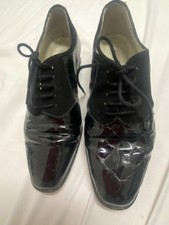 Rebeca Sanver Black Patent Lace Up Brogues/flat Shoes  Size 35.5