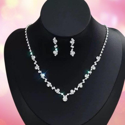 Prom necklace earrings - &,