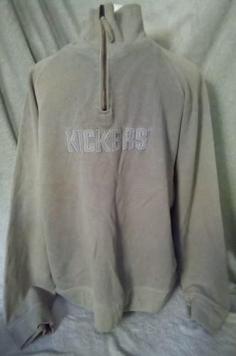 Mens kickers half zip beige - zip,