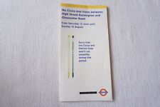 Pre 1999 London Underground Tube Map No Circle Line Trains High St Ken 