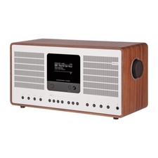 REVO SUPERCONNECT STEREO DAB+ FM DIGITAL INTERNET RADIO BLUETOOTH WALNUT/SILVER