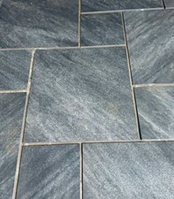 Bradstone Mode  Profiled  Silver Grey Porcelain Paving Slabs