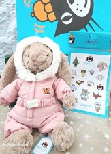 Original UK Jellycat Bashful Bunny in Snow Suit & Tag protector & sticker,Rare🩷
