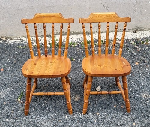 Pair farmhouse pine dining - pair,