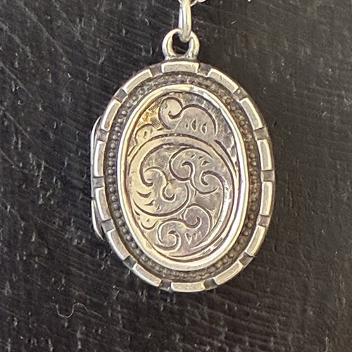 Antique sterling silver locket - antique,
