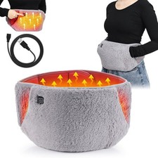 Electric 2 In 1 Heating Waist Belt Warm Pad USB Warmer Rechargeable Thermal