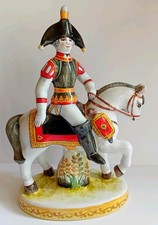 Russian Ukrainian Natalia Pavlova Folk Art Majolica Pottery - Man on Horseback