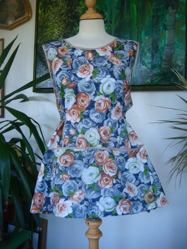 Vintage 1950s 60s rose - rose, print
