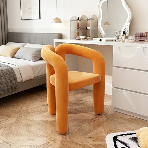 Modern velvet makeup chair - modern,