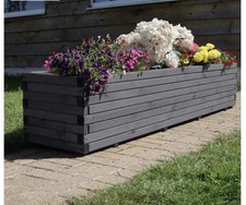 Garden planter - Grey Pine Trough 2m / 200cm