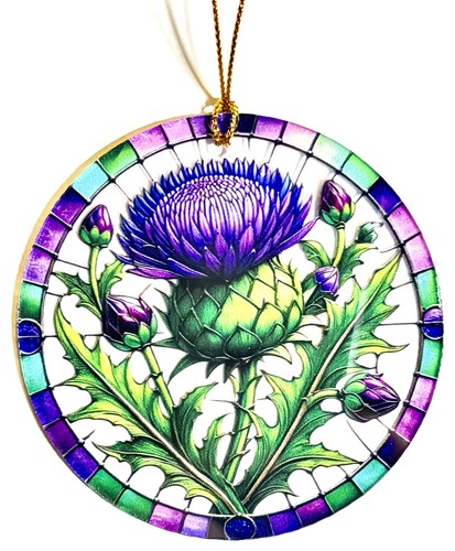 Scottish thistle acrylic - scottish,