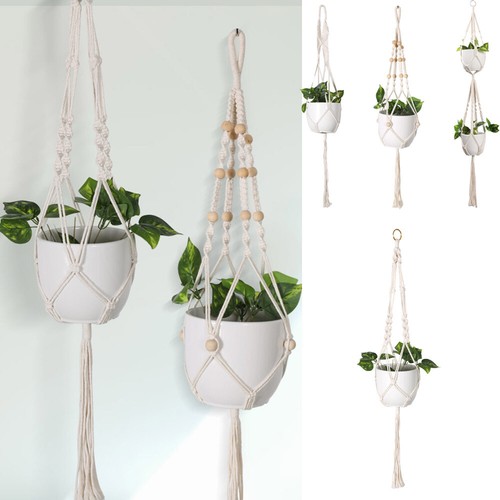 Macrame plant hanger - macrame, flower