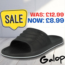 Black Sliders Slip On Mule Sandal Beach Pool Shower Shoes Casual Unisex Sandals