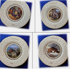 Vintage Christmas Plates x 4. Coalport 1984-7. With Original Boxes. Mint Cond