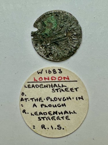 17th century token - 17th, at