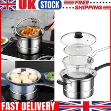 4pc Chip Pan Fryer With Wire Basket and Lid Non Stick Aluminium Deep Fry Pot