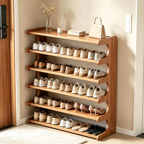 Bamboo shoe rack - bamboo, easy