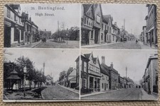 Buntingford High Street, Multiview, Hertfordshire, Robert H Clark Early Postcard