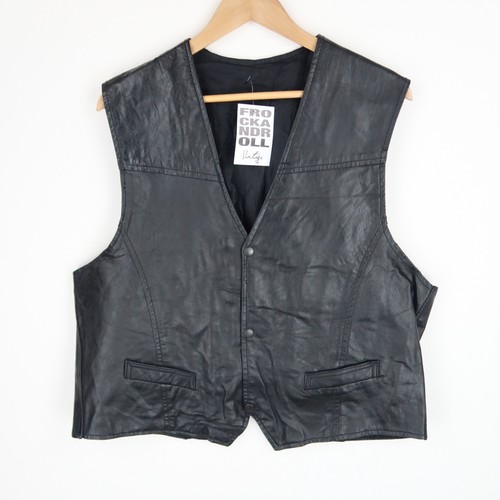 Vintage black leather