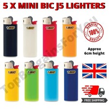 5x MINI BIC LIGHTERS SET LONG