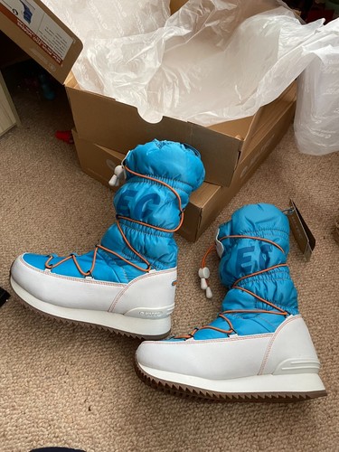 Tec blue white winter boots - blue/white,