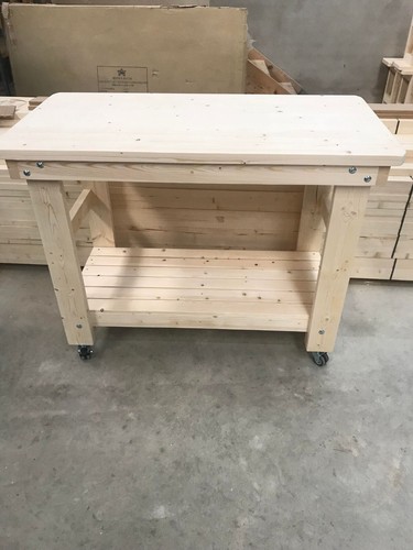 Wooden work bench with - wooden,