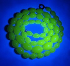 Uranium Glass Necklace Antique