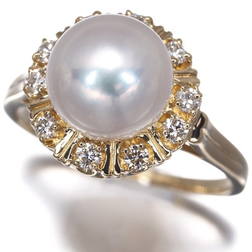 Auth mikimoto ring akoya pearl - auth,