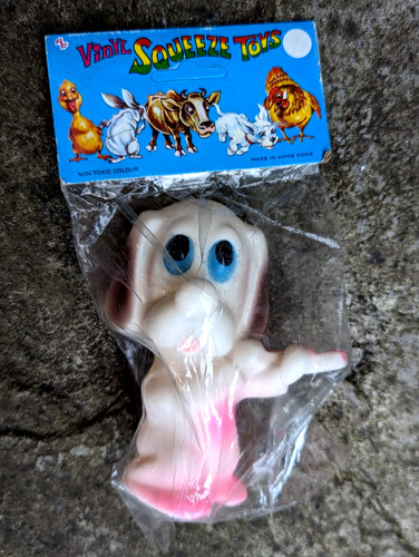 Vtg 1960 unused squeaker dog - squeaker,