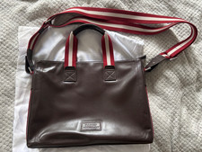 Bally business briefcase leather bag