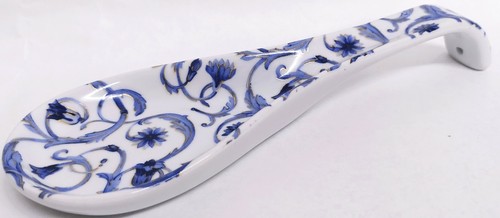 Scroll blue mica gold - &,