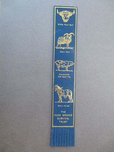 Leather bookmark rare breeds - leather,