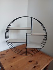 Modern Black Metal Round Wall