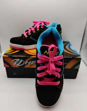 Heelys Propel 2.0 Trainers Skate Shoes UK4 EU 36.5 Black & Neon Colours Kids
