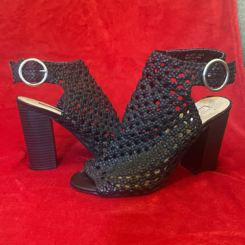 Primark black woven open toe - woven,