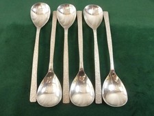6 Vintage Viners Tea spoons Viners Studio Gerald Benney Stainless #2