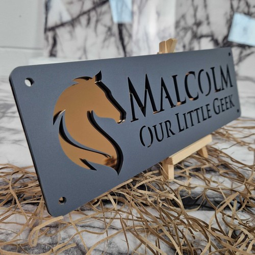 Horse name plaque anthracite - name,