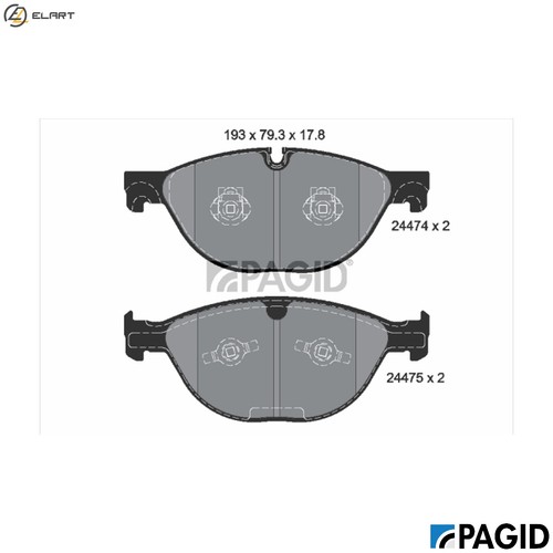 Brake pad set disc - brake,