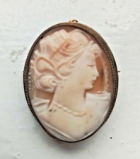 Antique Victorian Brass Cameo