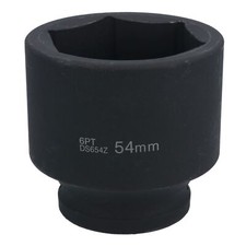 54mm 3/4in Drive Metric Shallow Impact Wheel Nut Socket 6 Sided Single-Hex