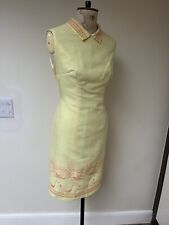 VINTAGE 60S DRESS YELLOW PEACH