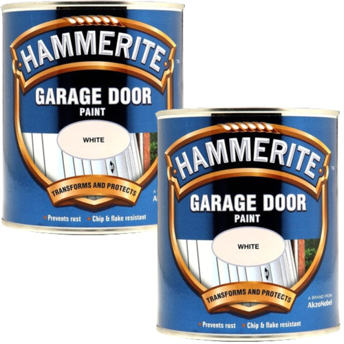 Hammerite white garage door - 2x,