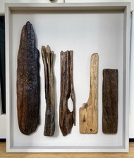 Large DRIFTWOOD Abstract Wall Art Framed Picture Sculpture Mixed Media Beach Sea
