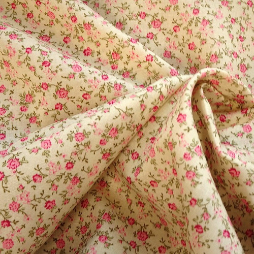 100 cotton ditsy rose pink - cotton-,