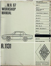 RENAULT CARAVELLE (955cc) COUPE CONVERTIBLE ORIG. 1962 FACTORY WORKSHOP MANUAL
