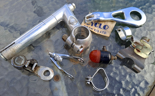 Vintage alloy bicycle stem - vintage, gb